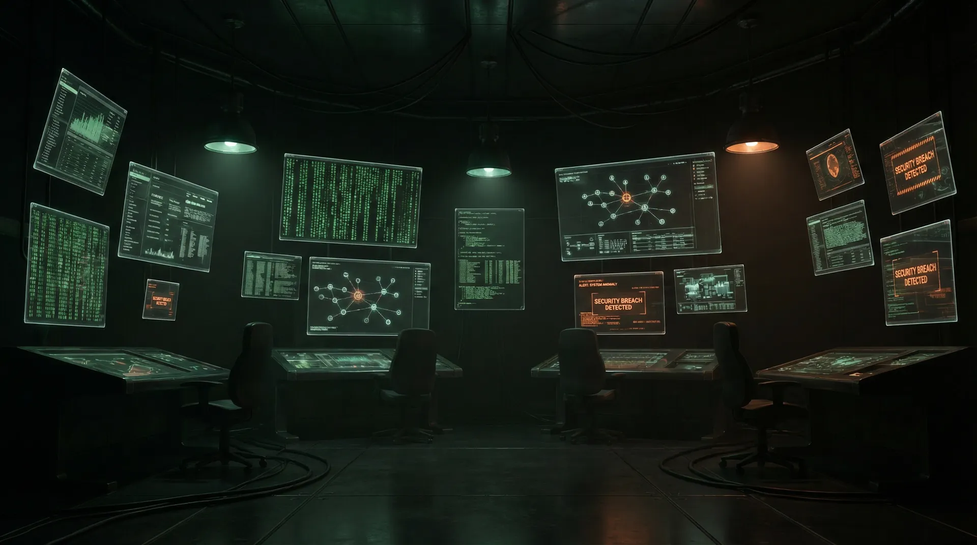 暗哨博彩网站安全监控中心全景